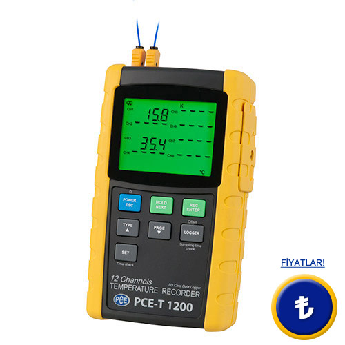 12-Kanal Scaklk Data Logger PCE-T 1200