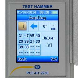 Dijital Beton Test ekici PCE-HT 225E LCD-Ekran ile donatlmtr.