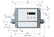 Dijital sıcaklık ölçer PCE-IR 10'un elektronik komponentin çizimi