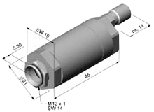 Dijital sıcaklık ölçer PCE-IR 10 için bir montaj parçasıyla kombine hava purge kapsülü