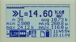 Ik gc lm Cihaz PCE-L 100'n istatistik deerlendirme ile k younluu lm