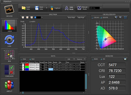 LED-Spektrometre MK350S'nin Yazılımı