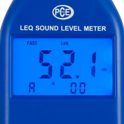 LEQ - Ses Ölçüm Cihazı PCE-353'ün büyük Ekranı.