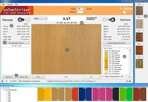 Renk Ölçer colorStriker'ın Yazılımı