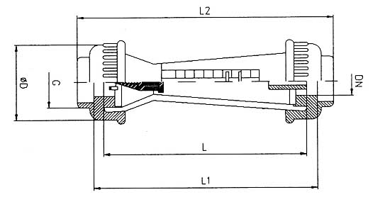 Rotametre PCE-VS Serisinin boyutları