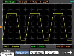 Tanabilir Osiloskop PCE-DSO 8060'n fonksiyon jeneratr gen