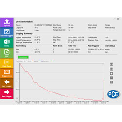 Tek Kullanmlk-Data Logger PCE-OWL'nin yazlm ak ve hitap eden grnme sahiptir.