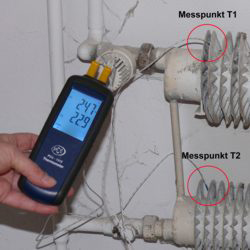 Temasl dijital termometre PCE-T 312 farkl scaklk lmnde.