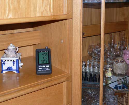 Termohigrometre PCE-THB 40 evde kullanımı;