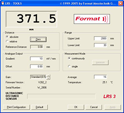 Ultrason Mesafe Sensr LRS 3P Tip 282'nin Yazlm.
