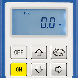 Ultrasonik kalnlk lm cihaz PCE-TG100 lm modundayken grlmektedir