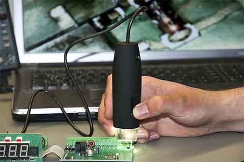 USB-Mikroskop PCE-MM 200'ün büyütmesi