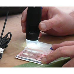 USB-Mikroskop PCE-MM 200 ile 10 Avro üzerinde kullanım