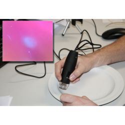 UV-USB Mikroskop PCE-MM 200UV altnda tabak kontrol