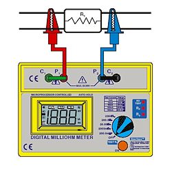 Yksek Hassasiyetli Miliohm - Metre PCE-MO 2002: ki- letken ile hzl ve kolay diren lm.